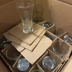 Empty Juice Glasses