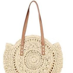 Brand New Cellabie Beige Crochet Round Hobo Bag