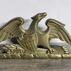 Vintage Virginia Metalcrafters Brass Eagle Bookends – USA Made