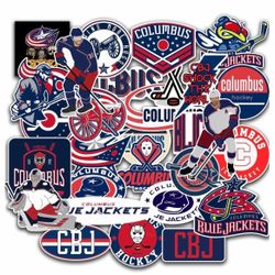 New NHL Columbus Blue Jackets Hockey Scrapbook Sticker Pack