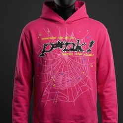Pink Spider graphic Hoodie Size S