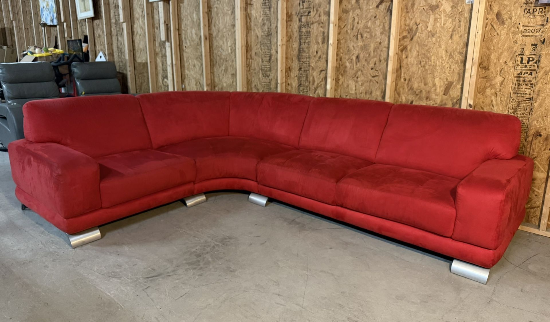 World Of Comfort By W. Shillig 3 Piece Red Sectional (Retail $4k+) - MUST SEE!!! Delivery Available!