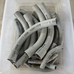 LOT* Cantex 1 1/4” & 3/4” Electrical Conduit PVC Elbow