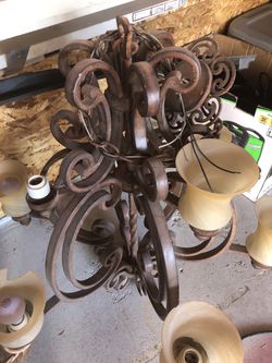 Kalco rod iron chandelier 