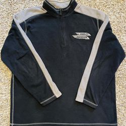 Harley-Davidson Fleece Pullover Embroidered / Black -Men's Xlarge