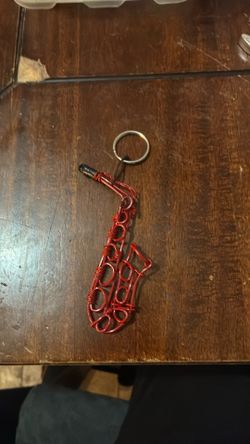 Copper Wire crafted Alto Sax keychain