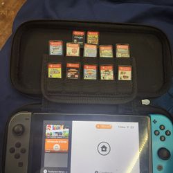 Nintendo, Games, Controllers, The Dock, Two Cases, And All The Wires