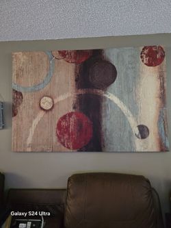 Large Abstract Circle Canvas Wall Art