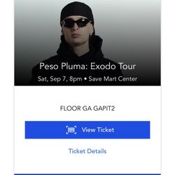 Peso Pluma GA Pit 2 Ticket 