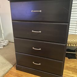 Dark brown Four drawer dresser