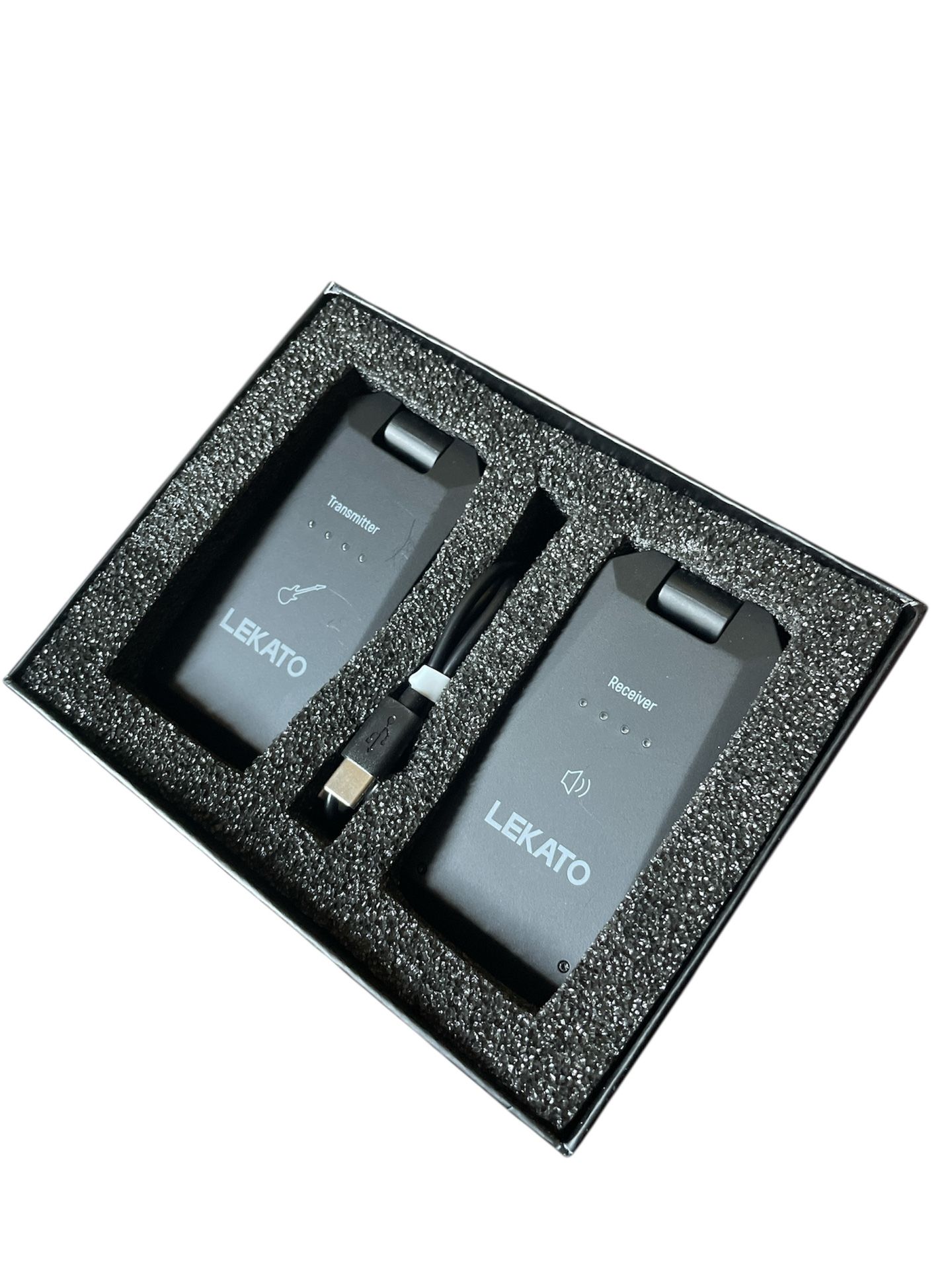 LEKATO 5.8G Wireless Guitar System Upgraded Rechargeable Wireless Guitar Transmitter Receiver WS-90