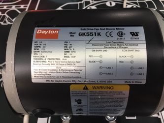 2 Dayton 1/6 HP Belt Driven Motors