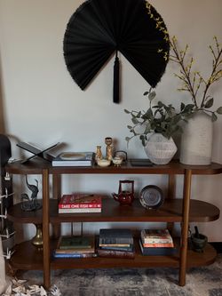 Studio McGee Portola Hills Walnut 3-Shelf Bookcase – Like New