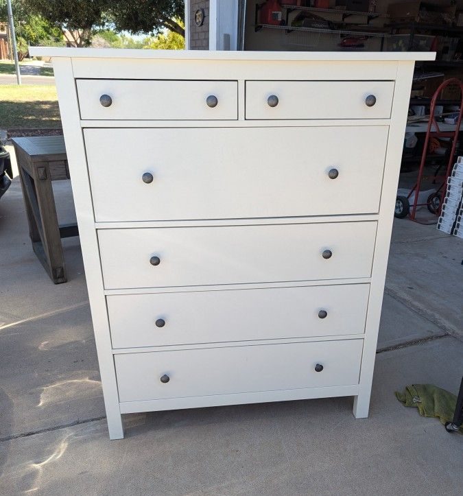 Ikea HEMNES White Tall 6-Drawer Dresser