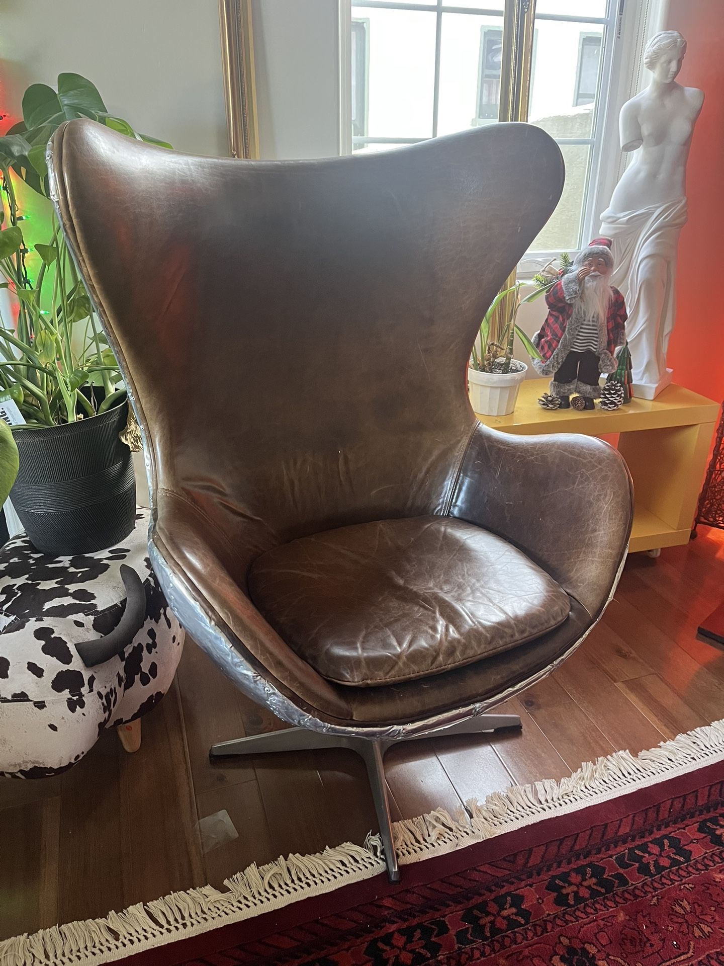 Restoration Hardware Aviator Egg Swivel Chair