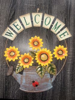 Sunflower Welcome Garden Sign