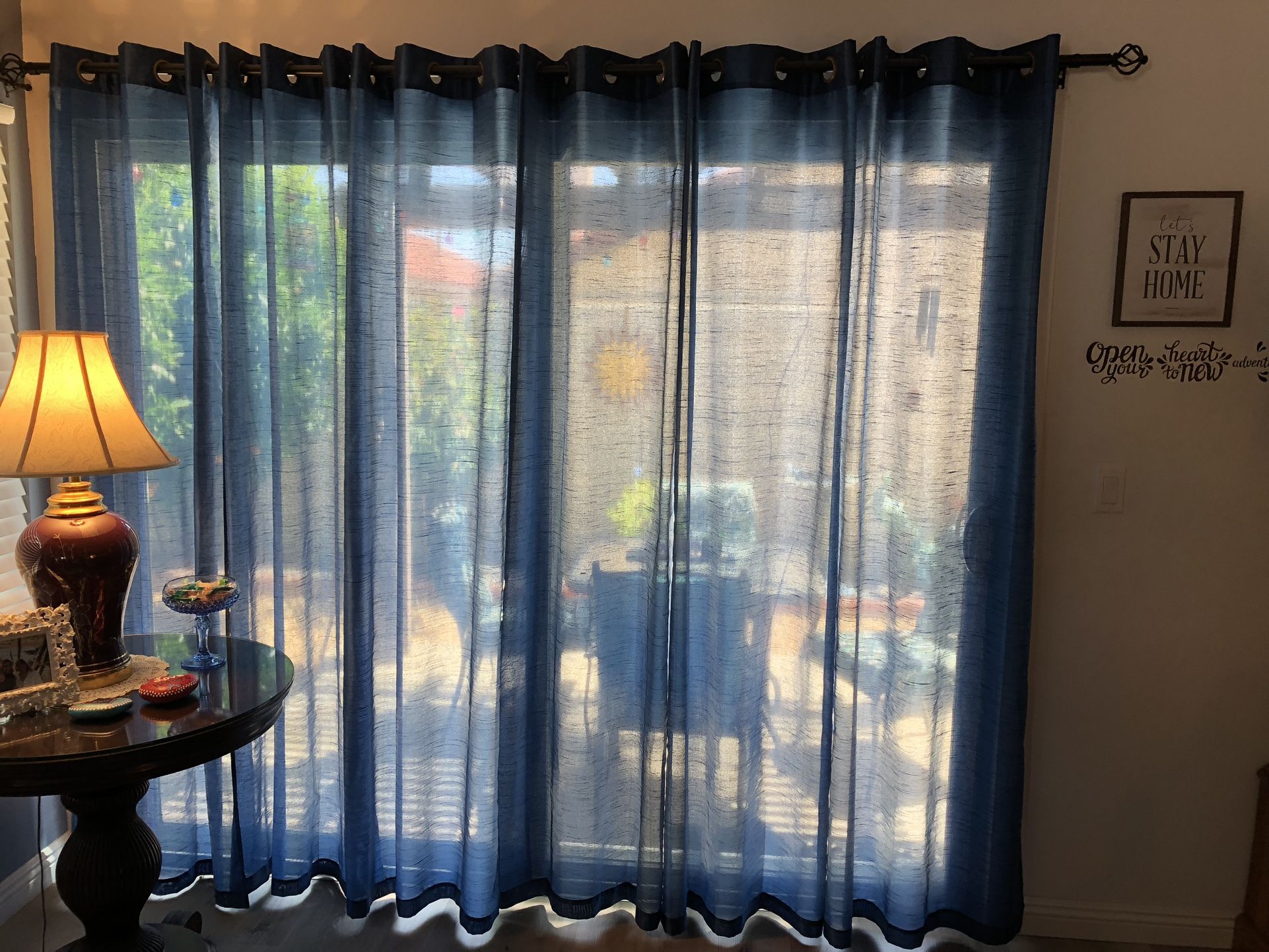Cobalt blue Tab curtains/3 Pair