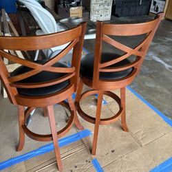 2 Swivel Bar Stool Chairs