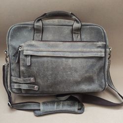 Leather Briefcase Laptop Bag