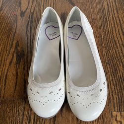 Stride Rite White Ballet Flats Shoes Size 2.5