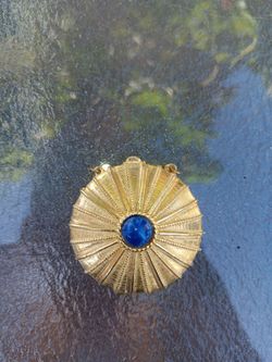 Vintage Estee Lauder Solid Perfume Necklace Empire Perfume Locket Pendant