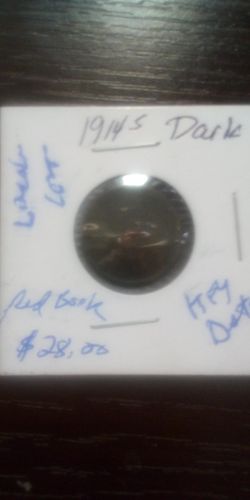 1914 S Dark one Cent rare
