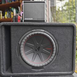 Kicker 12" 1000 Watt Sub With Box And Amp