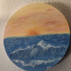 Waves Rolling In The Sunset