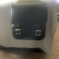 Black Leather Leather saddlebag
