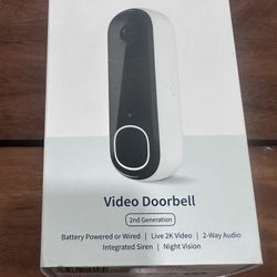 BRAND NEW SEALED 2026 Arlo Video Doorbell 2K 2nd Generation Battery Operated Wired NEW