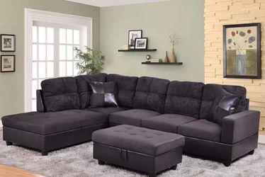 Sectional and ottoman