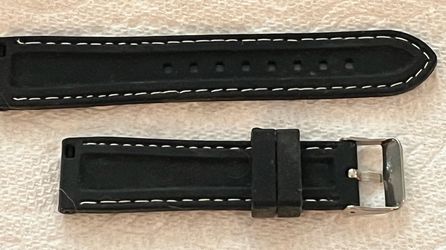Black Rubber Watch Band