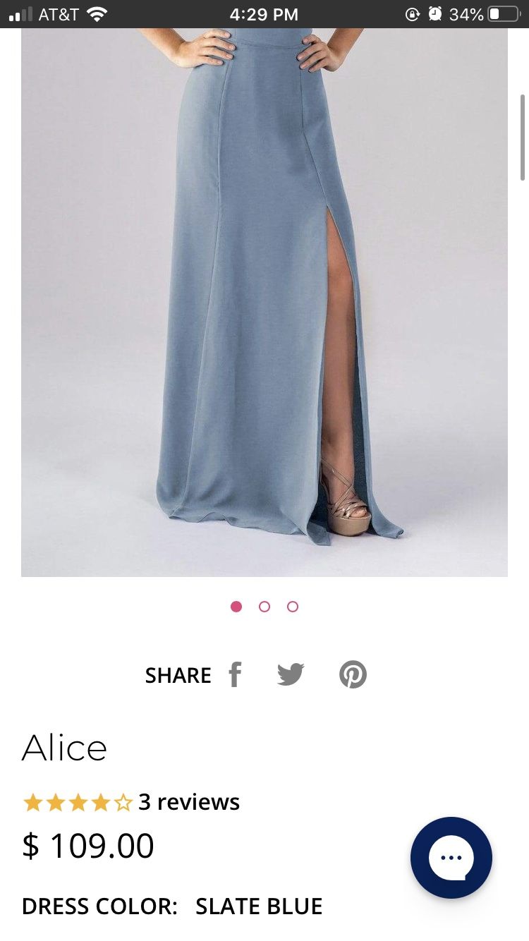 Kennedy Blue Slate Bridesmaid Dress