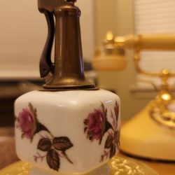 Vintage Hand Painted Bone China Table Lighter