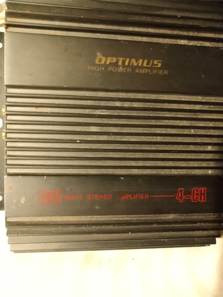 Optimus High Power Amplifier 100 Watt Stereo Amplifier 4 Channel $30