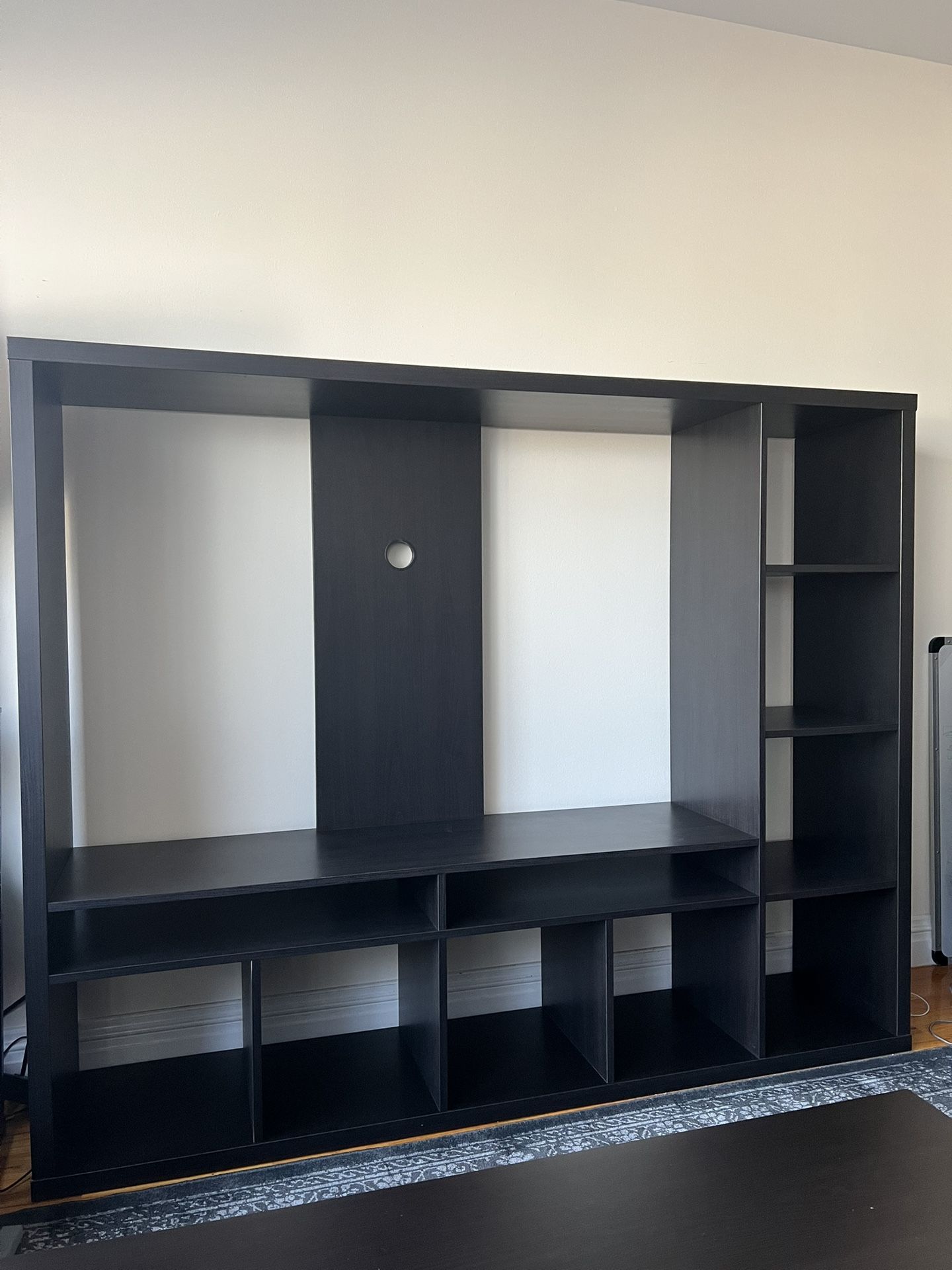 Black TV Stand / Entertainment Unit -MOVING OUT SALE ✈️