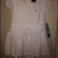 NEW Tommy Hilfiger 24mth Baby Girl White Dress