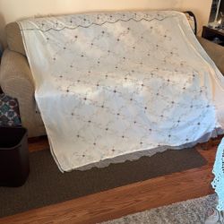 Shower And Tub Curtain With Liner And Rings 