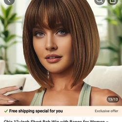 wig with bangs for women