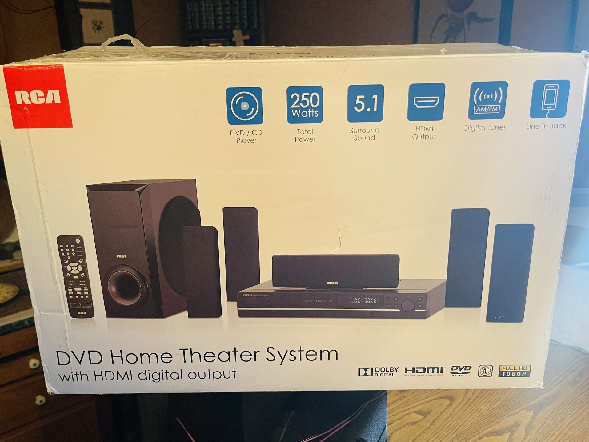 RCA RTD317W 5.1 Channel 250 Watt Dolby Digital SurroundSound Home Theater System