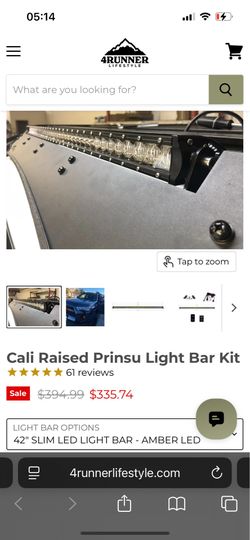Toyota 4runner Cali Raised Prinsu Light Bar Kit