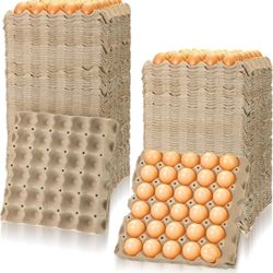 New 120 Pack Egg Cartons Crates 30 Cell Pulp Fiber Egg Flats 