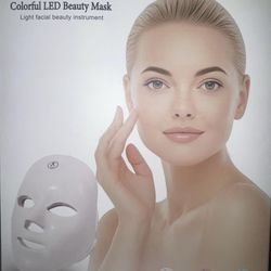 LED Light Therapy Mask for Face Firming, Repair, Acne Sterilization, White
