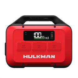 Hulkman Mega 576Wh Power Station, Works at -4°F, PD100W, 1h fast charging, Ternary Lithium Battery with 10 ports, 600W AC Outlets, UPS 15ms, Solar Gen