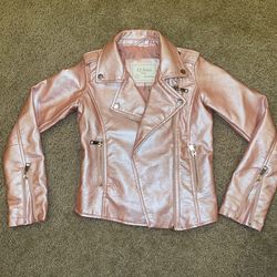 Girls Metallic Pink Jacket