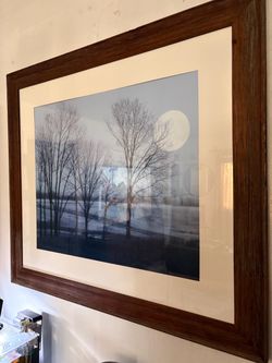 Wall art moon and trees - large