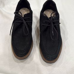 Ladies, Black Suede Clarks Shoes