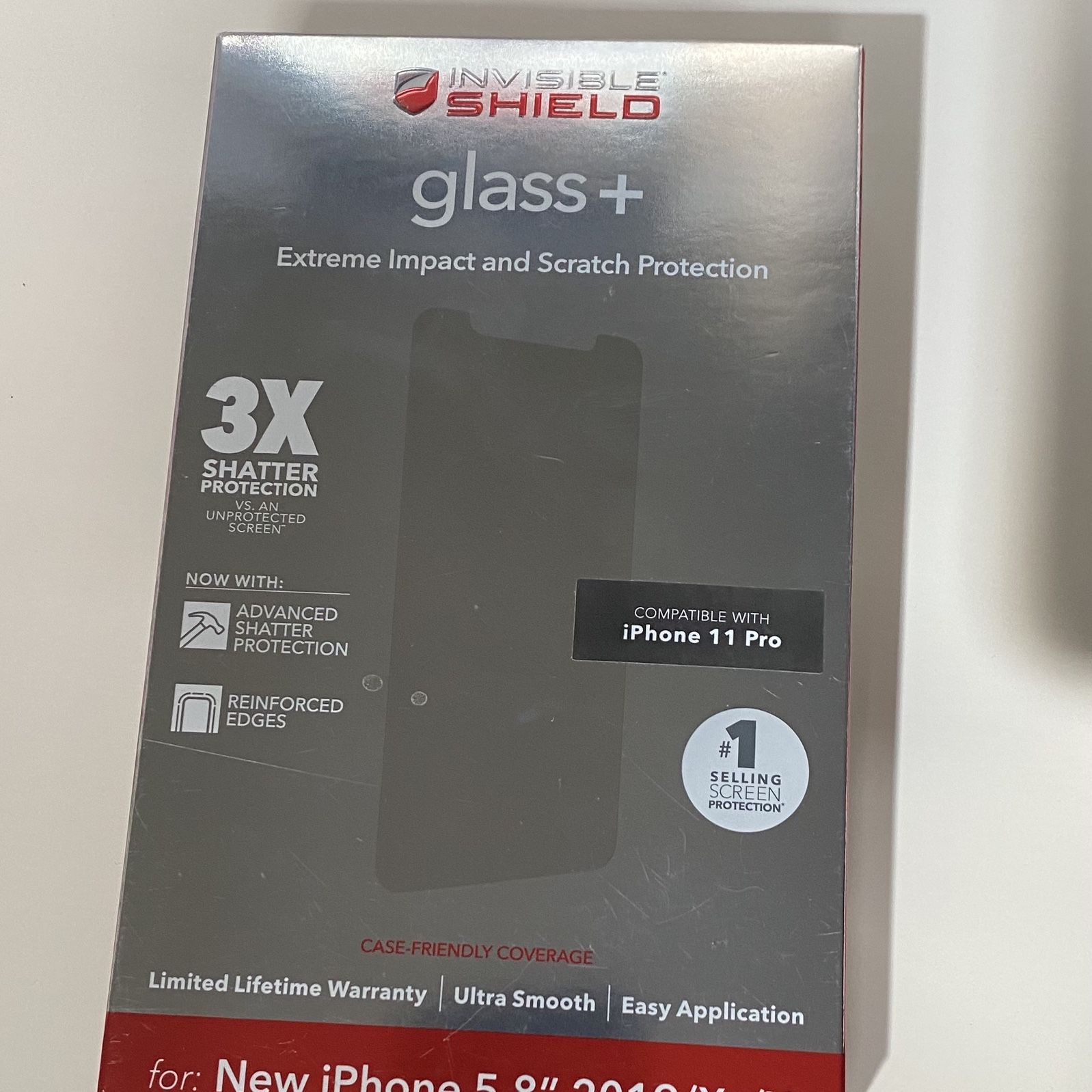 ZAGG InvisibleShield Glass+ for Apple iPhone 11 Pro Xs & X