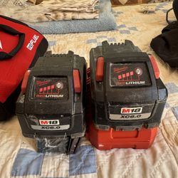 2 Milwaukee 6.0 HIGHT OUTPUT Batteries