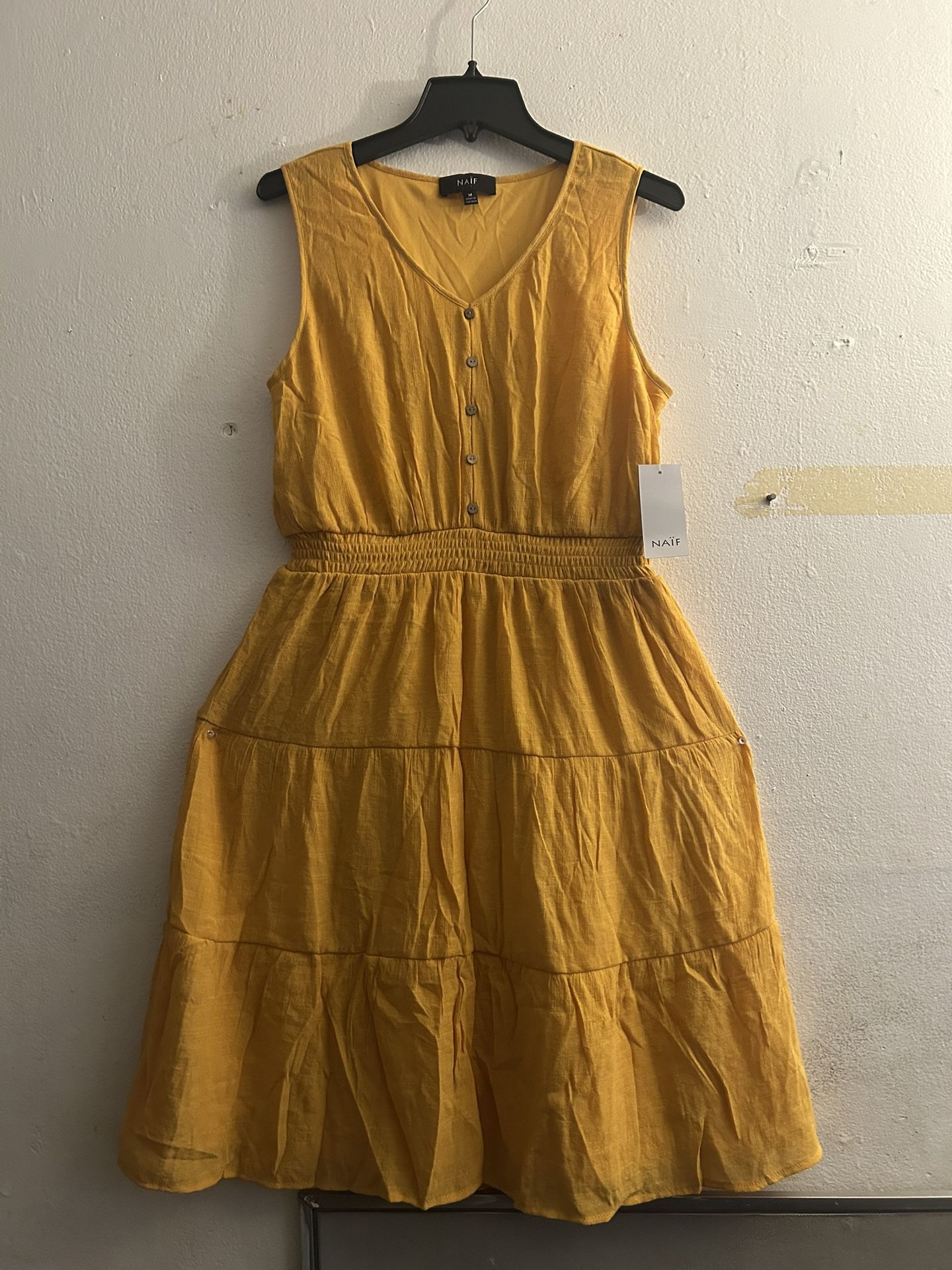 Naif Yellow Sleeveless Dress
